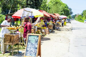 Bancarelle per le strade di Zanzibar