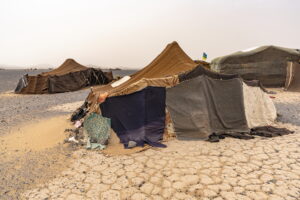 Villaggi berberi nel deserto nero del Marocco